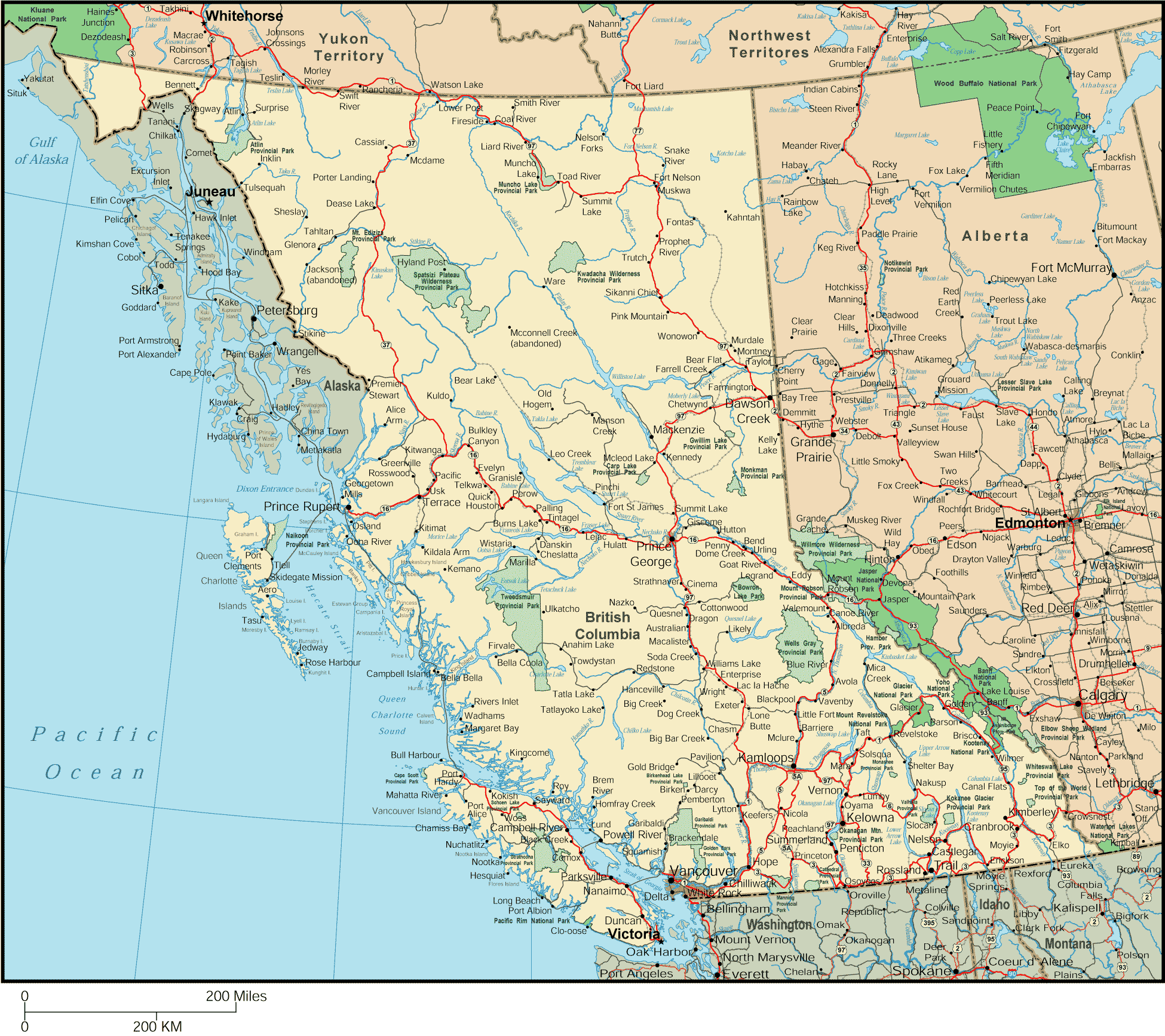 Map of BC